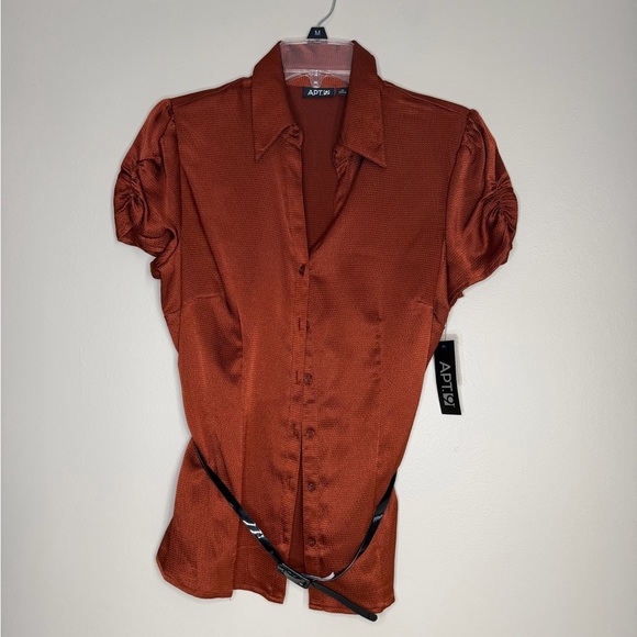 Apt. 9 Tops - Apt. 9 Men's Casual Rust Button Down Shirt